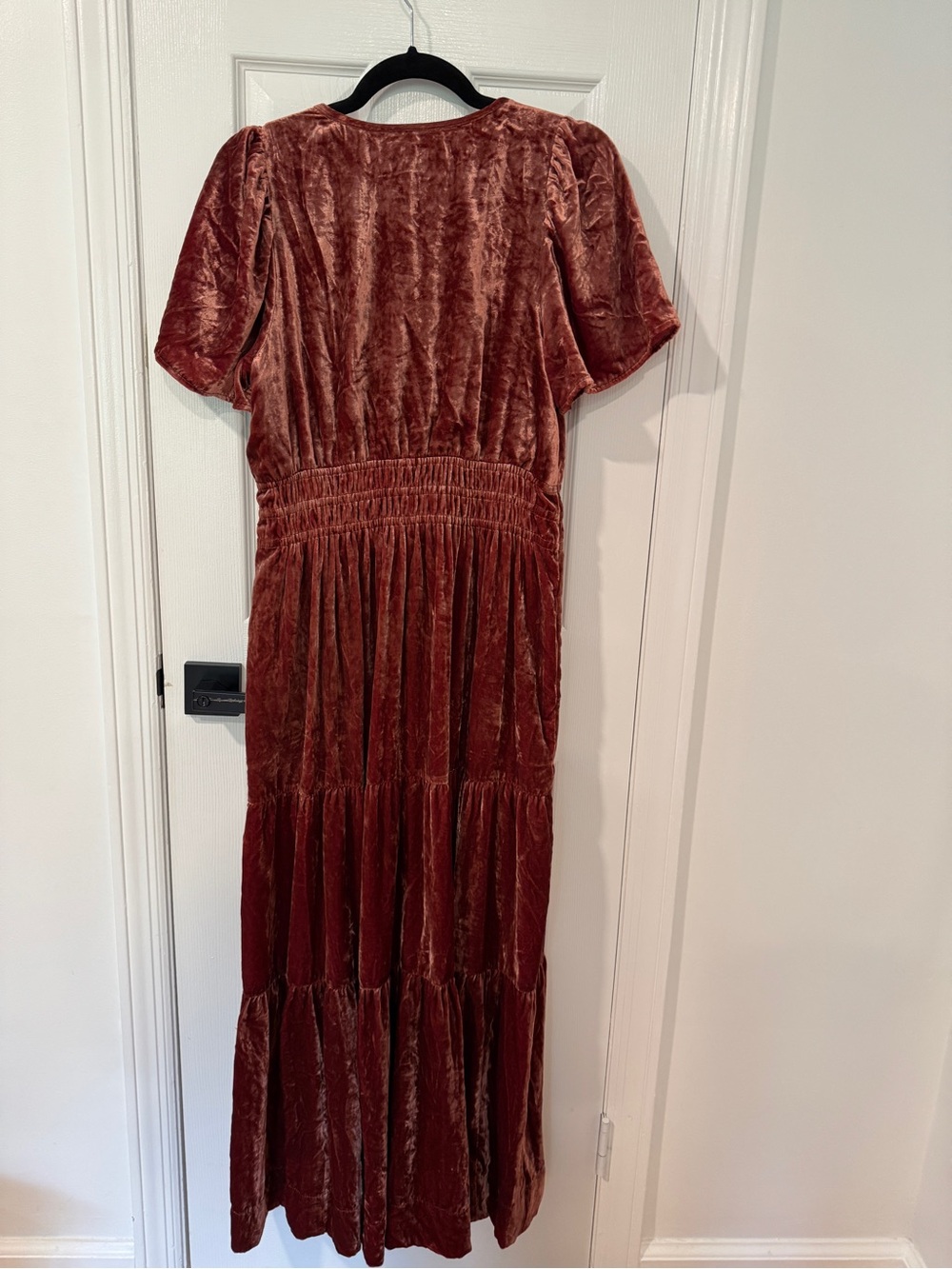 Anthropologie The Somerset Velvet Maxi Dress in Deep Auburn - M - Picture 6 of 9